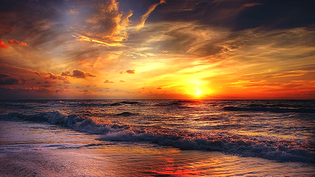 Beach Sunrise Desktop Background