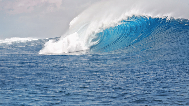 Blue Sea Waves Desktop Background