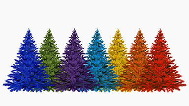 Colorful Trees Desktop Background