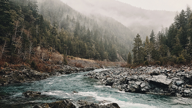 Mountain River Desktop Background