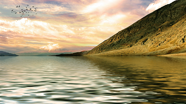 Mountain Shore Desktop Background