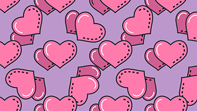 Only Love Hearts Google Meet Background