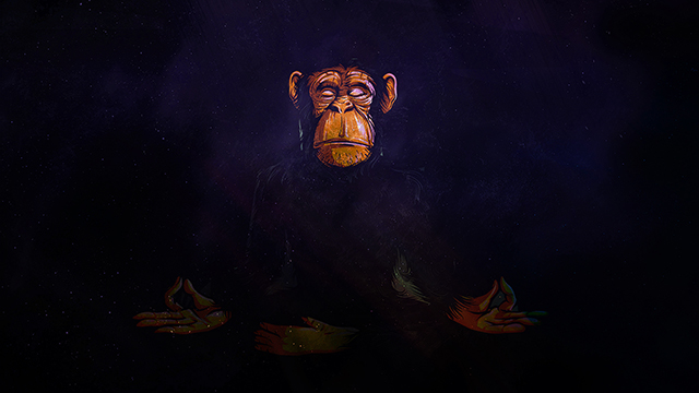 Space Chimp Google Background