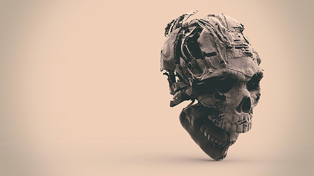 Textured Skull Google Background