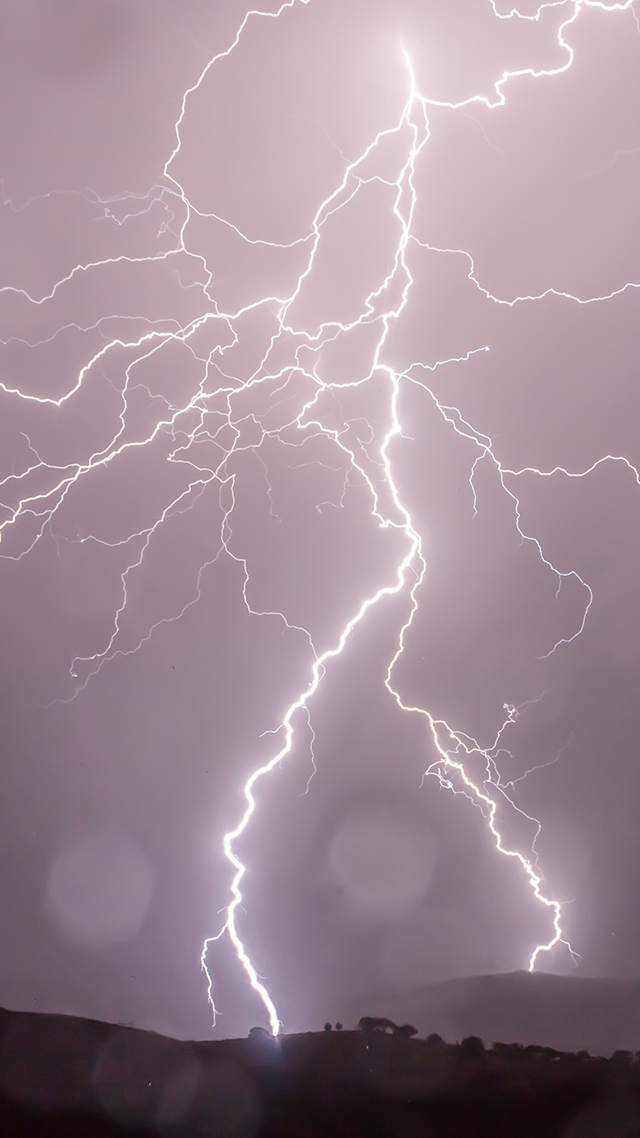 Lightning Strikes iPhone Background.
