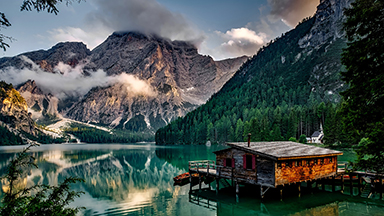 Creek Cabin Laptop Background
