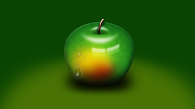 Green Apple Laptop Background