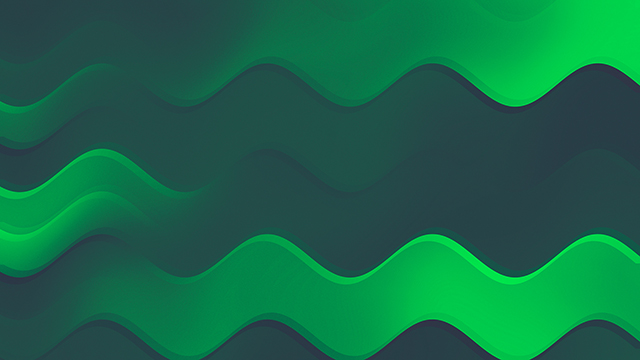 Green Waves Laptop Background