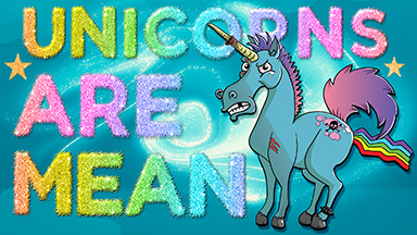 Unicorns Are Mean Laptop Background