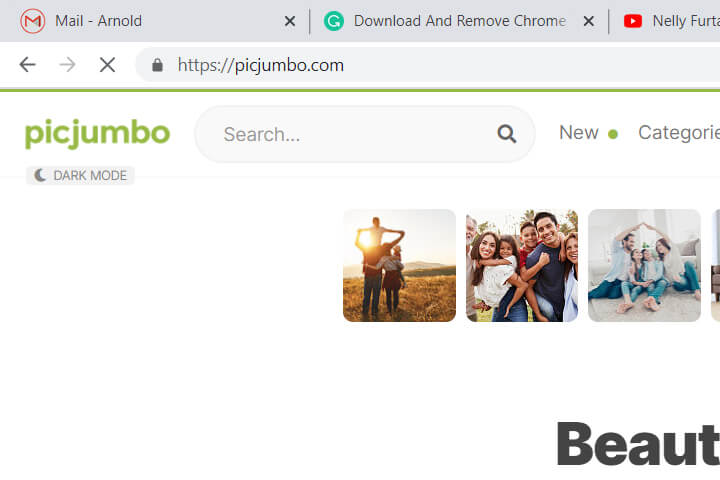 this is a screenshot of picjumbo.com