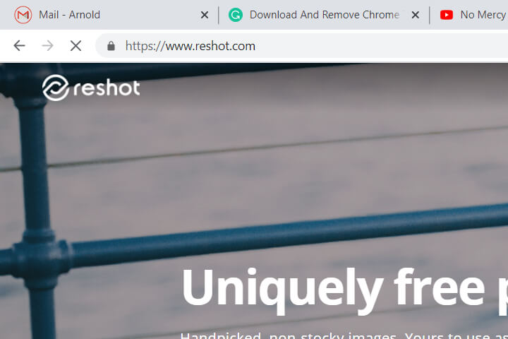 this is a screenshot of reshot.com