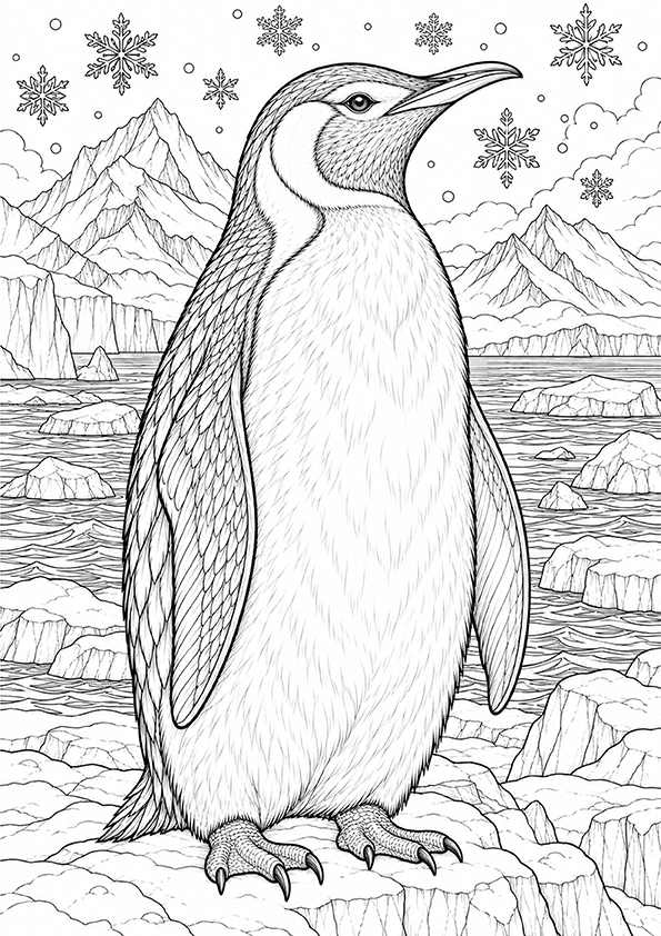 Antarctic Penguin coloring page