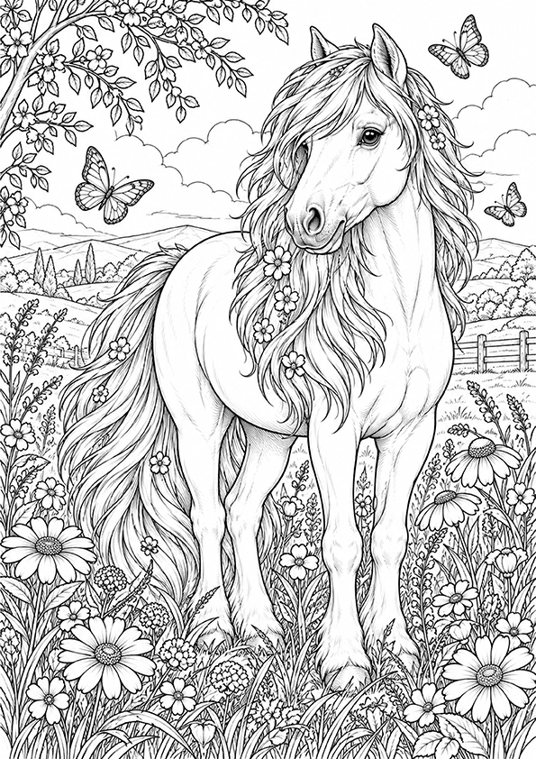 Meadow Pony coloring page