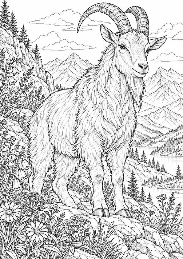 Mountain Goat coloring page