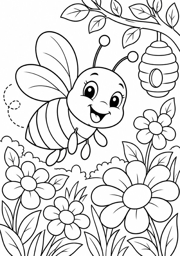 Busy Bee coloring page
