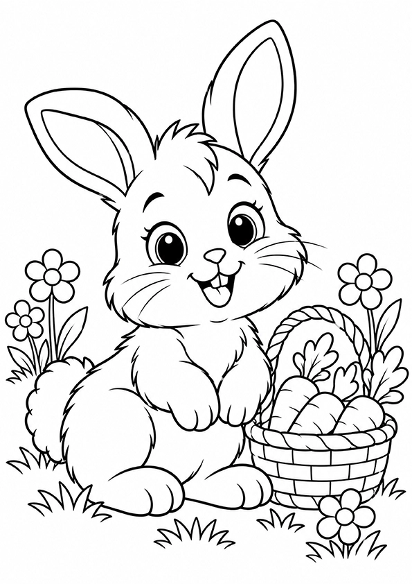 Cute Bunny coloring page