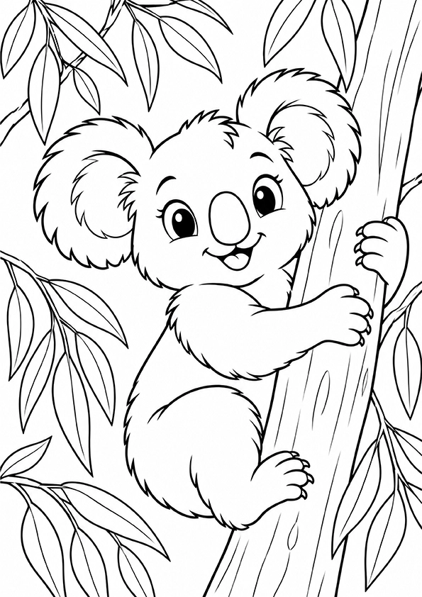 Cute Koala coloring page