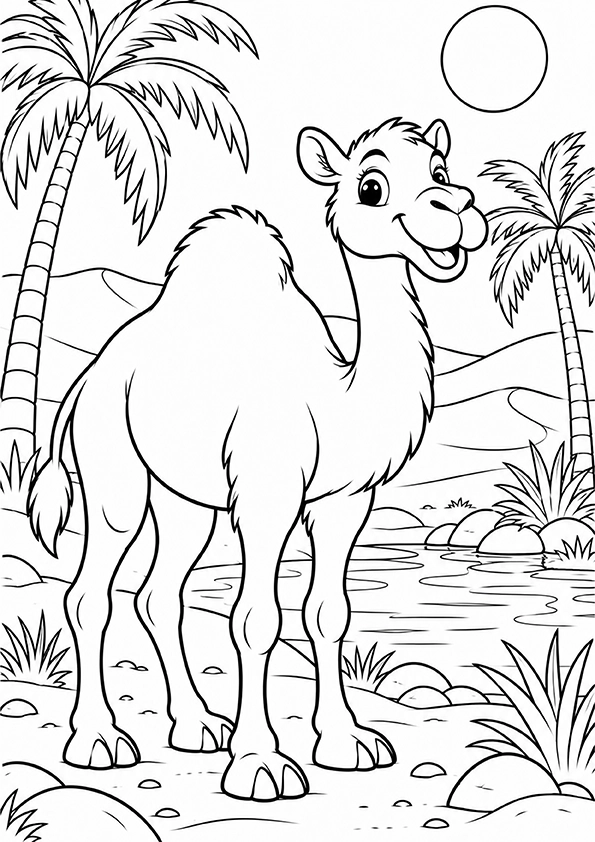 Desert Camel coloring page