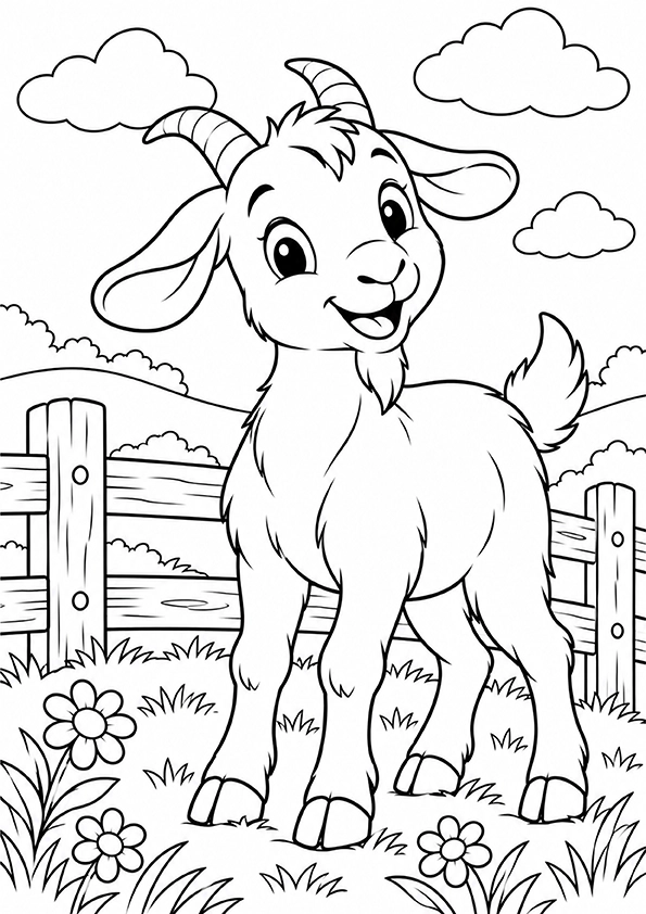 Farm Goat coloring page
