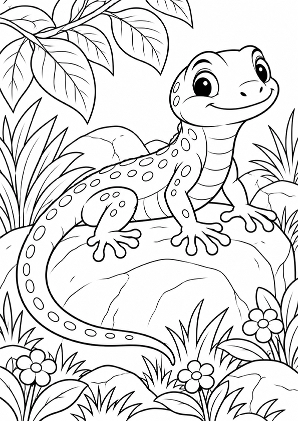Little Lizard coloring page