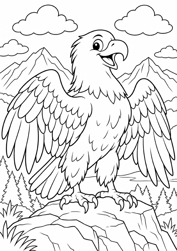 Majestic Eagle coloring page