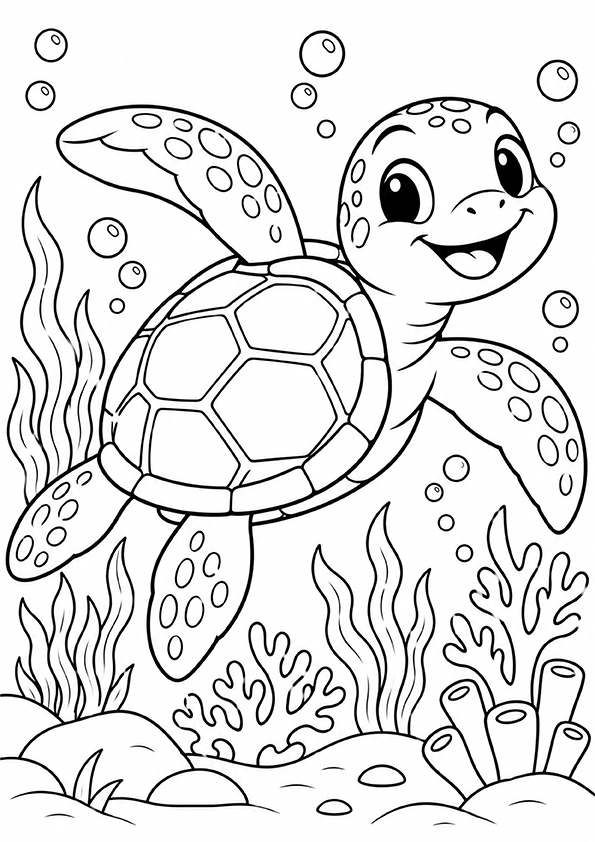 Sea Turtle coloring page