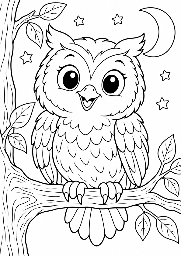 Wise Owl coloring page