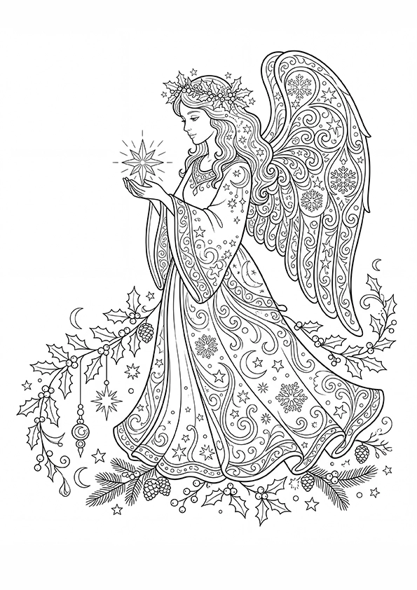 Christmas Angel coloring page