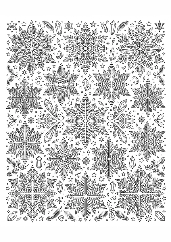 Snowflake Collection coloring page