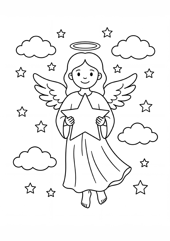 Christmas Angel coloring page