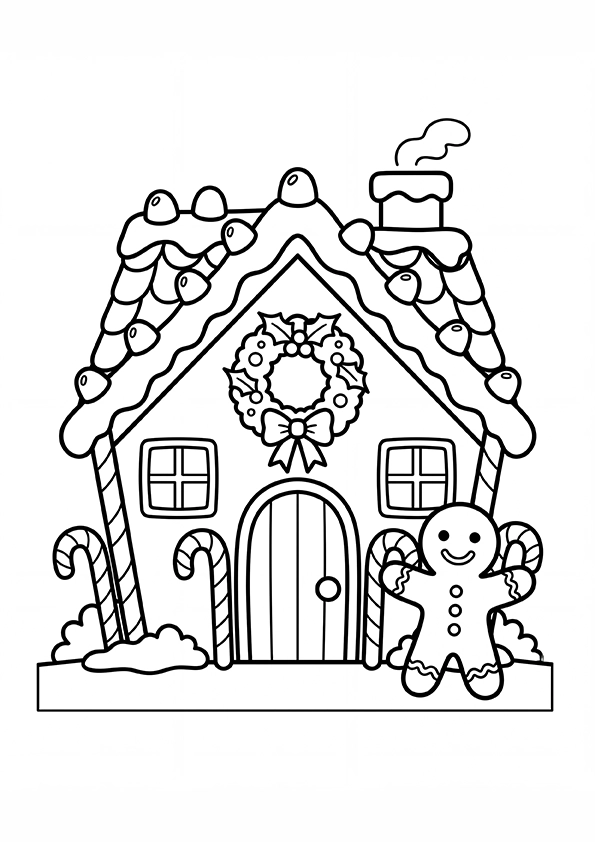 Gingerbread House coloring page