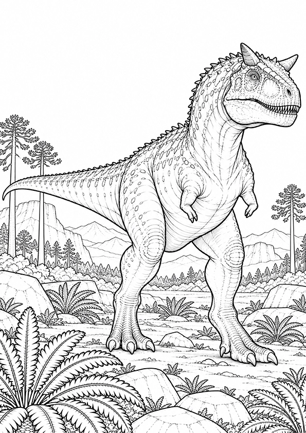 Carnotaurus Ancient Plains coloring page