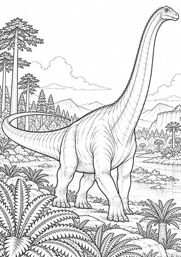 Diplodocus River Valley coloring page