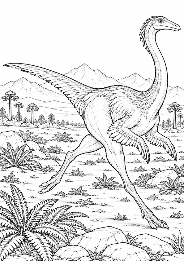 Gallimimus Open Plains coloring page