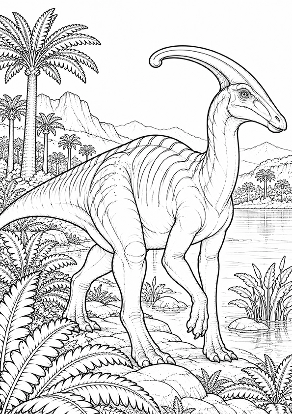Parasaurolophus Lakeside coloring page