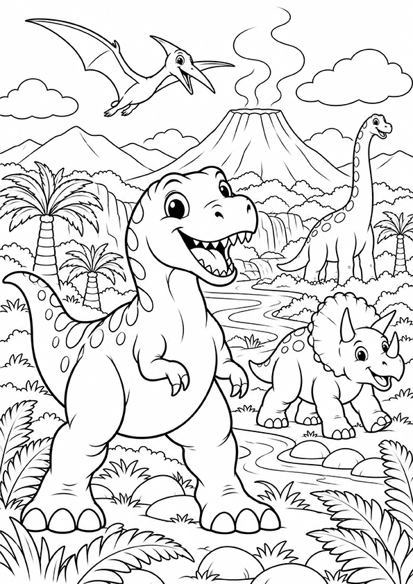 Dinosaur Kingdom coloring page