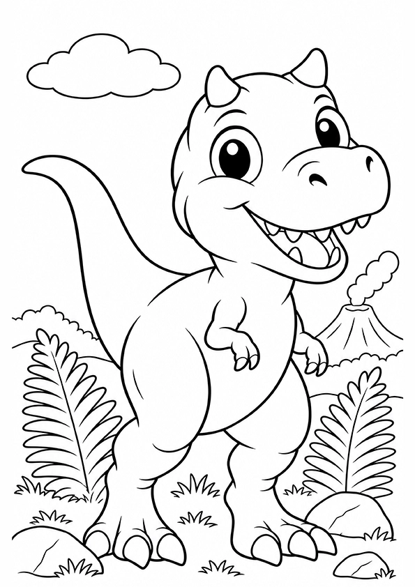 Little Carnotaurus coloring page