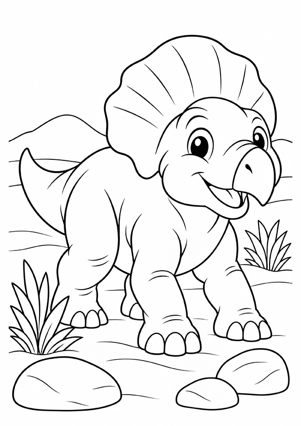 Little Protoceratops coloring page