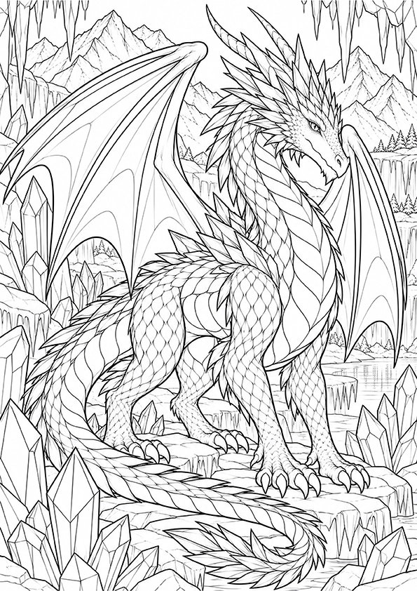 Ice Dragon coloring page