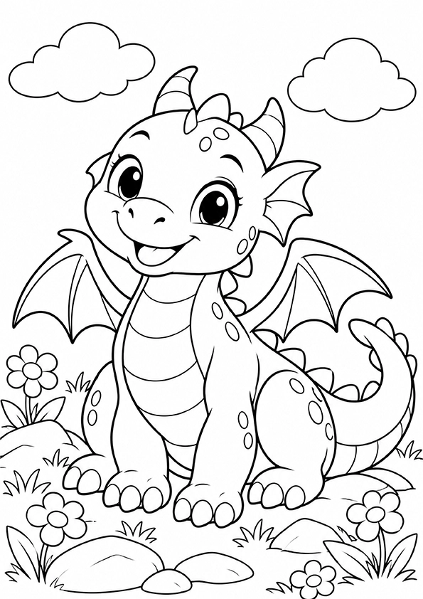 Baby Dragon coloring page