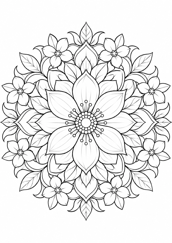Flower Mandala coloring page
