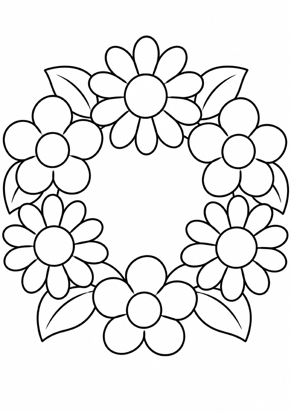 Flower Crown coloring page