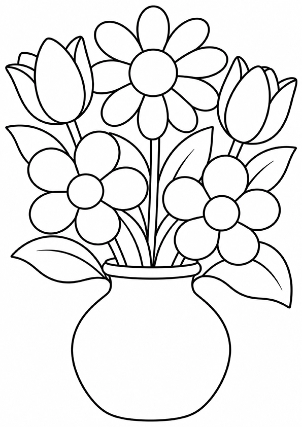 Flower Vase coloring page
