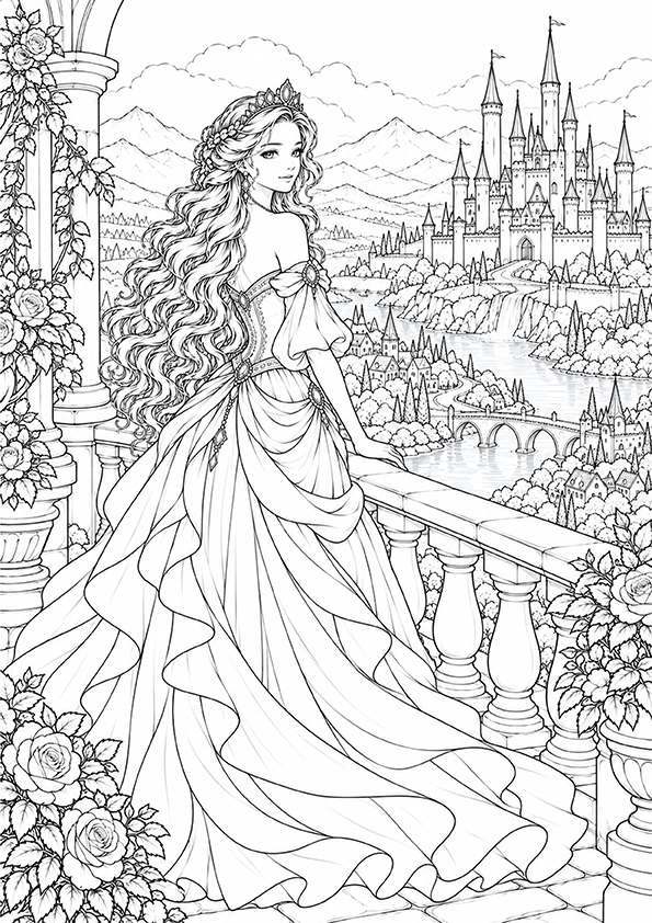 Royal Princess Kingdom coloring page