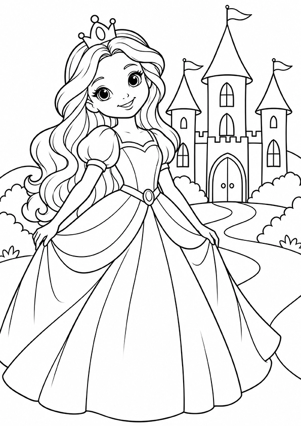 Princess Castle coloring page