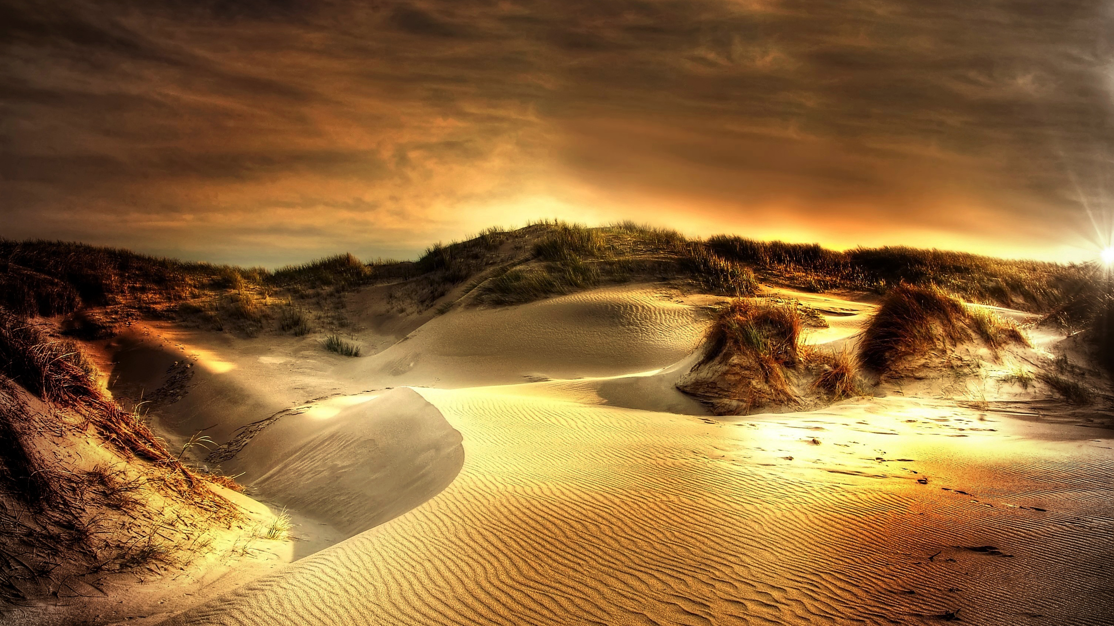 Dusky Sand Dunes 4K Wallpaper | 3840 x 2160 px