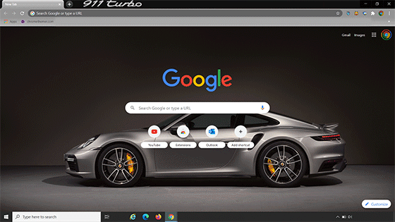 this is a gif image that shows you how to remove a any Google Chrome theme in only 8 seconds.