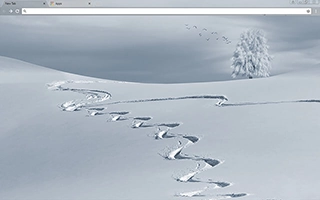 Winter Tracks Chrome Theme