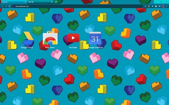 3D Hearts Chrome theme - Screenshot 3