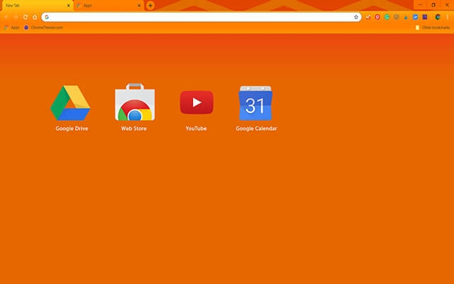 Agent Orange Chrome theme - Screenshot 3